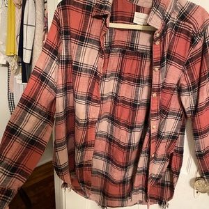 American Eagle Flannel Ripped Shirt